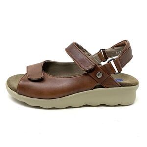 Wolky Pichu Comfort Sandals Vegi Leather Cognac